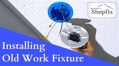 how to install ceiling junction box|old work ceiling box installation.